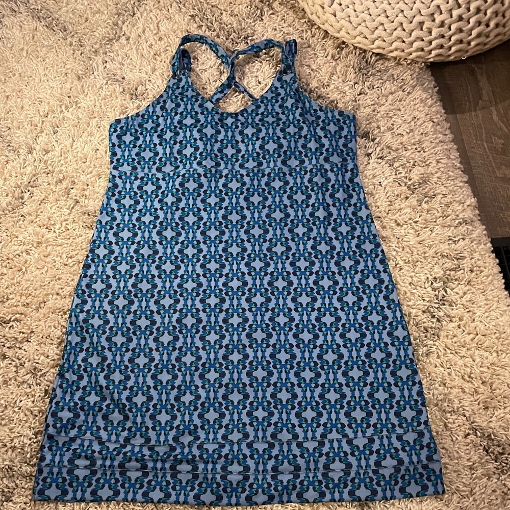 Merrell Blue Patterned Mini Dress‎